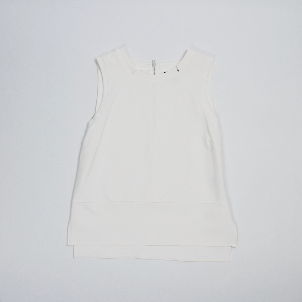Banana Republic Size M White Peplum Top